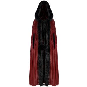 SOLDES TOUT À PUNK RAVE Longue Cape ‘Orphelia’ Rouge 22