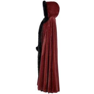 SOLDES TOUT À PUNK RAVE Longue Cape ‘Orphelia’ Rouge 26