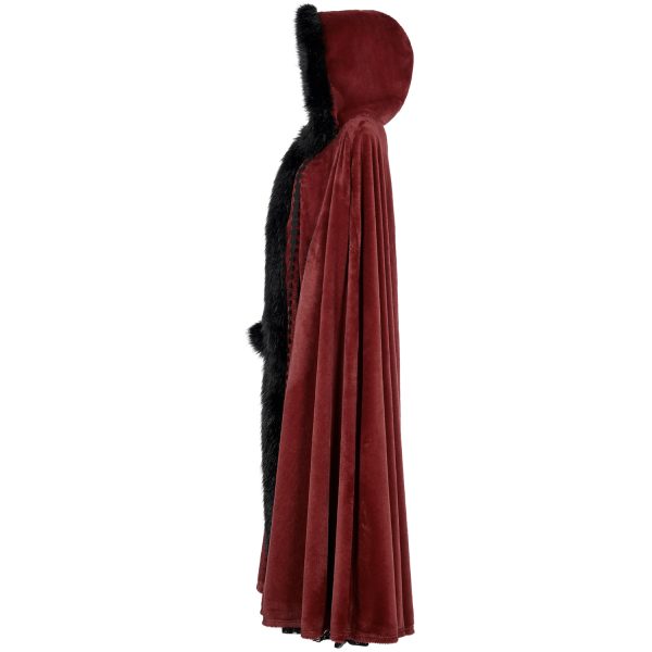 SOLDES TOUT À PUNK RAVE Longue Cape ‘Orphelia’ Rouge 9