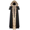 officiel PUNK RAVE Longue Cape Pour Femmes ‘Foxa’ Noire 64