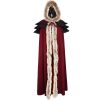 luxe soldes PUNK RAVE Longue Cape Pour Femmes ‘Foxa’ Rouge 32