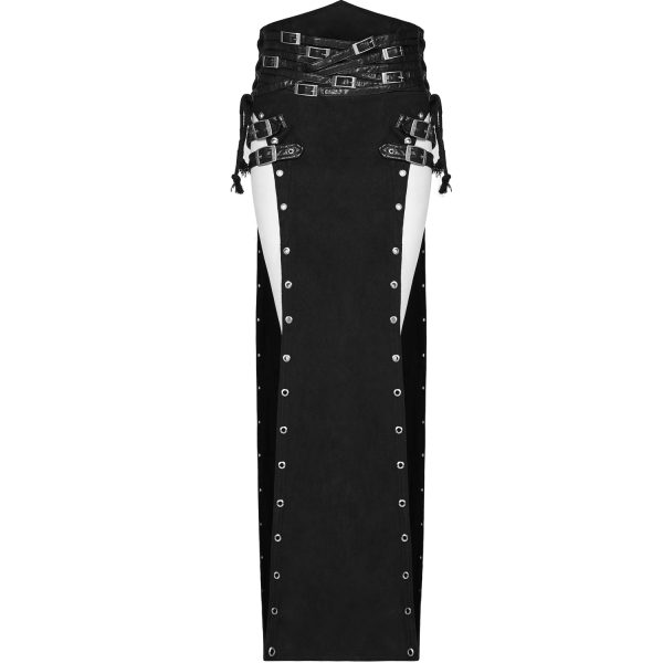 PUNK RAVE Longue Jupe ‘Katana’ Noire soldes de Noël 12