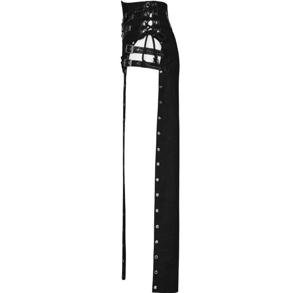 PUNK RAVE Longue Jupe ‘Katana’ Noire soldes de Noël 14