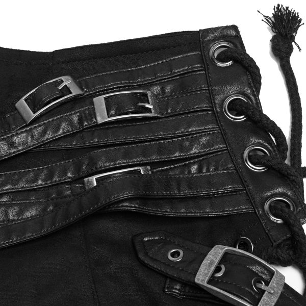 PUNK RAVE Longue Jupe ‘Katana’ Noire soldes de Noël 15