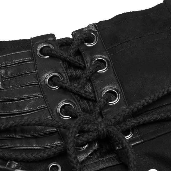 PUNK RAVE Longue Jupe ‘Katana’ Noire soldes de Noël 17