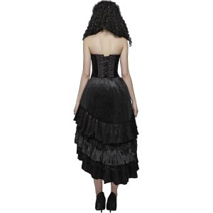 PUNK RAVE Longue Jupe Victorienne ‘Maelyss’ Noire livraison la plus rapide 18
