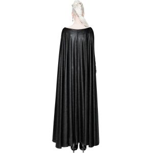 Acheter Maintenant PUNK RAVE Longue Robe Cape Gothique ‘Nightspell’ Noire 18