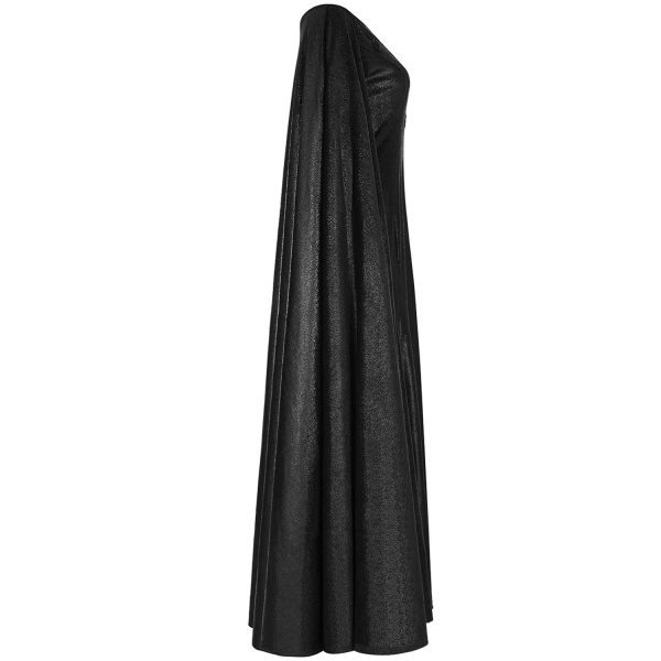 Acheter Maintenant PUNK RAVE Longue Robe Cape Gothique ‘Nightspell’ Noire 9