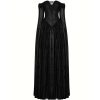 PUNK RAVE Longue Robe ‘Celestia’ Noire à prix imbattables 55