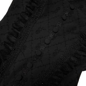 haute qualité PUNK RAVE Longue Robe ‘Metzli’ Noire 30