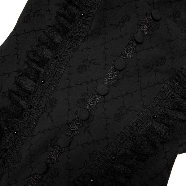haute qualité PUNK RAVE Longue Robe ‘Metzli’ Noire 10