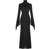 Promotio de vente PUNK RAVE Longue Robe ‘Mina’ Noire 62
