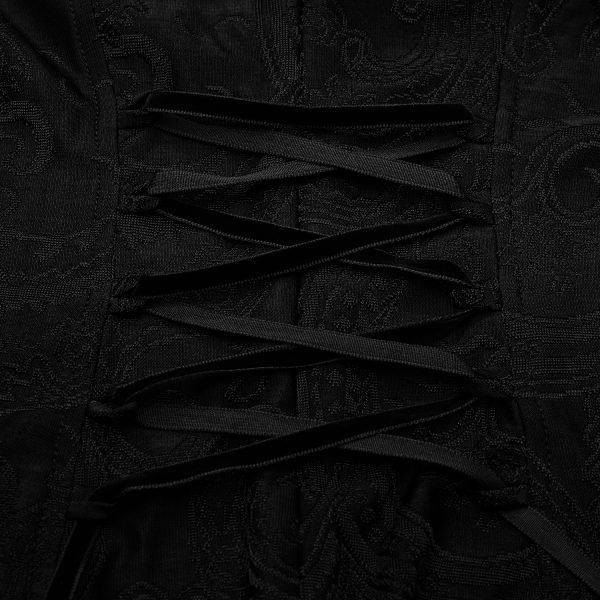 Promotio de vente PUNK RAVE Longue Robe ‘Mina’ Noire 16
