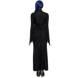 Promotio de vente PUNK RAVE Longue Robe ‘Mina’ Noire 22