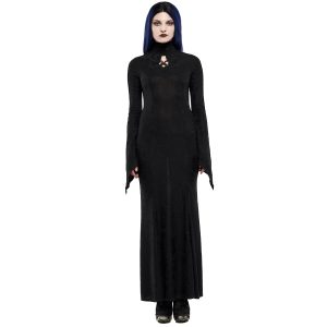 Promotio de vente PUNK RAVE Longue Robe ‘Mina’ Noire 24