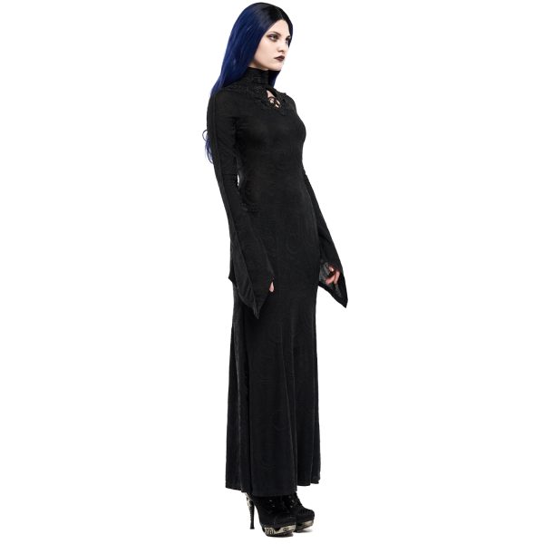 Promotio de vente PUNK RAVE Longue Robe ‘Mina’ Noire 7