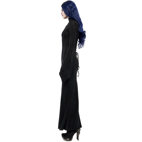 Promotio de vente PUNK RAVE Longue Robe ‘Mina’ Noire 8