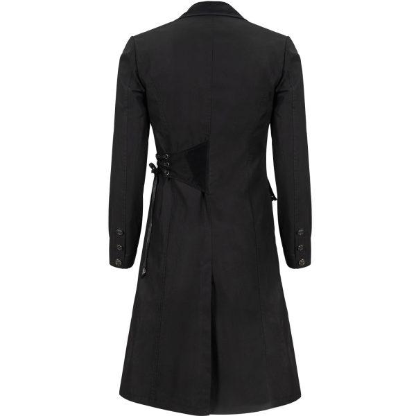 DEVIL FASHION Longue Veste ‘Cryock’ Noire marques pas cher 13