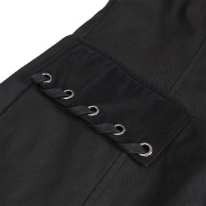DEVIL FASHION Longue Veste ‘Cryock’ Noire marques pas cher 51