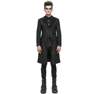 DEVIL FASHION Longue Veste ‘Cryock’ Noire marques pas cher 31
