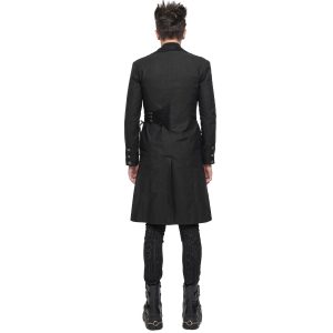 DEVIL FASHION Longue Veste ‘Cryock’ Noire marques pas cher 33