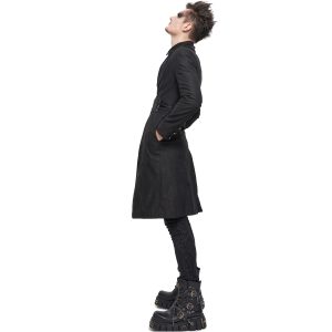 DEVIL FASHION Longue Veste ‘Cryock’ Noire marques pas cher 37