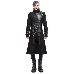 marque pas cher DEVIL FASHION Longue Veste ‘Haboolm’ Noire 24