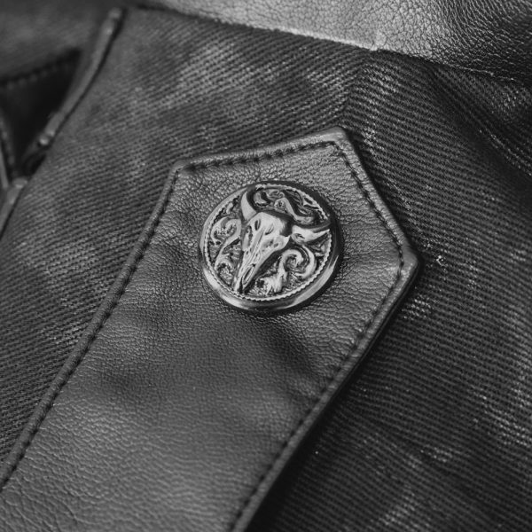 marque pas cher DEVIL FASHION Longue Veste ‘Haboolm’ Noire 18