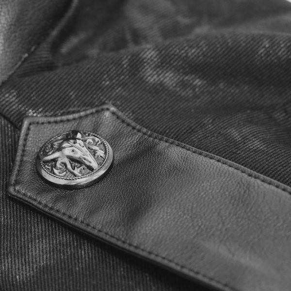 marque pas cher DEVIL FASHION Longue Veste ‘Haboolm’ Noire 19