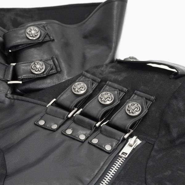 marque pas cher DEVIL FASHION Longue Veste ‘Haboolm’ Noire 20
