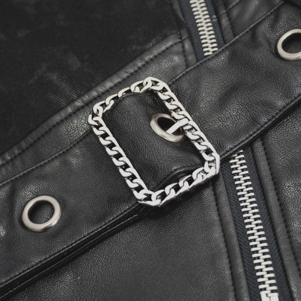 marque pas cher DEVIL FASHION Longue Veste ‘Haboolm’ Noire 21