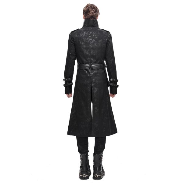 marque pas cher DEVIL FASHION Longue Veste ‘Haboolm’ Noire 4