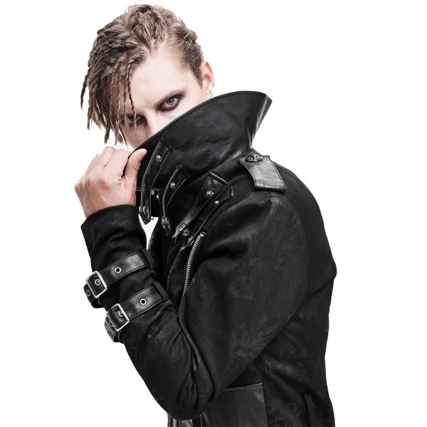 marque pas cher DEVIL FASHION Longue Veste ‘Haboolm’ Noire 10
