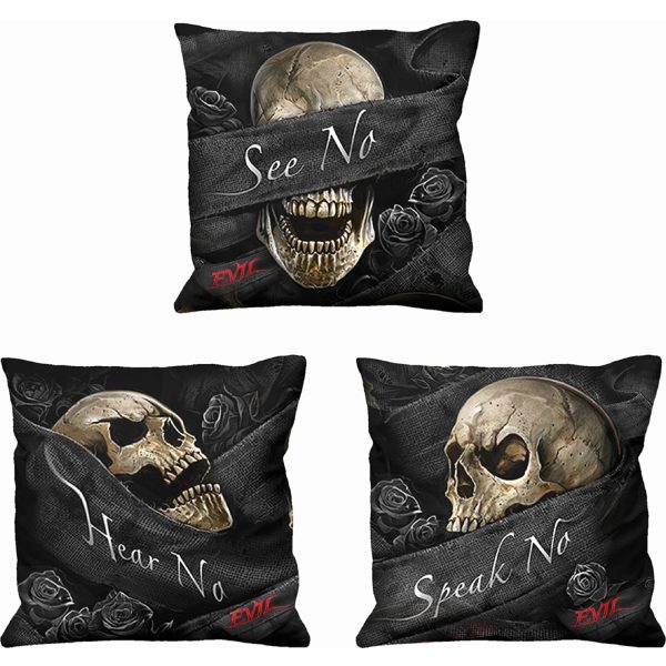 Spiral Direct Lot De 3 Coussins ‘See No Evil’ Carrés soldes de Noël 1