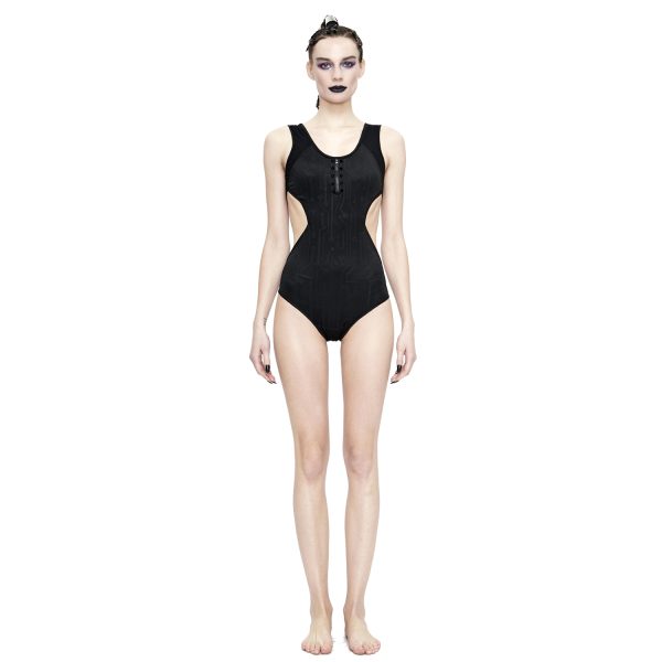 commentaire favorable DEVIL FASHION Maillot De Bain ‘Cyber Game’ Avec Spikes Noir 7