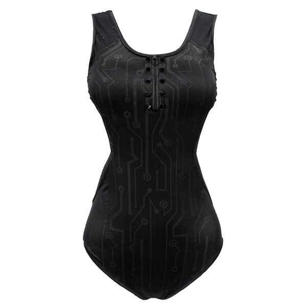 commentaire favorable DEVIL FASHION Maillot De Bain ‘Cyber Game’ Avec Spikes Noir 10
