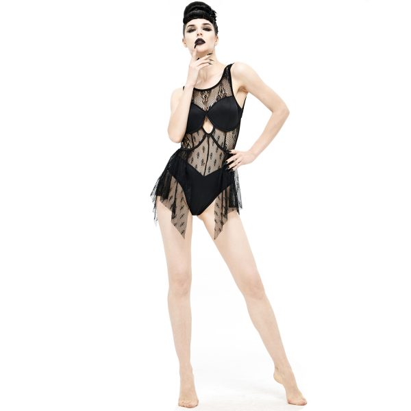 DEVIL FASHION Maillot De Bain ‘Finely Gothic’ Noir économies garanties 12