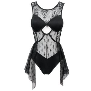 DEVIL FASHION Maillot De Bain ‘Finely Gothic’ Noir économies garanties 42