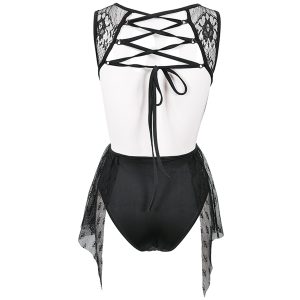 DEVIL FASHION Maillot De Bain ‘Finely Gothic’ Noir économies garanties 44