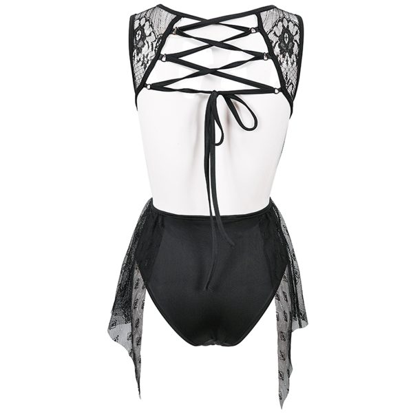 DEVIL FASHION Maillot De Bain ‘Finely Gothic’ Noir économies garanties 14