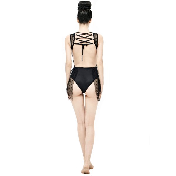 DEVIL FASHION Maillot De Bain ‘Finely Gothic’ Noir économies garanties 9