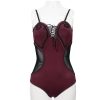 vente en ligne pas cher DEVIL FASHION Maillot De Bain ‘Hand-Cranked’ Bordeaux Et Noir 53