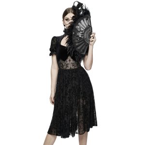 DEVIL FASHION Éventail ‘Drocku’ Noir Avec Plumes grande marque pas cher 29