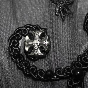 DEVIL FASHION Éventail ‘Drocku’ Noir Avec Plumes grande marque pas cher 43