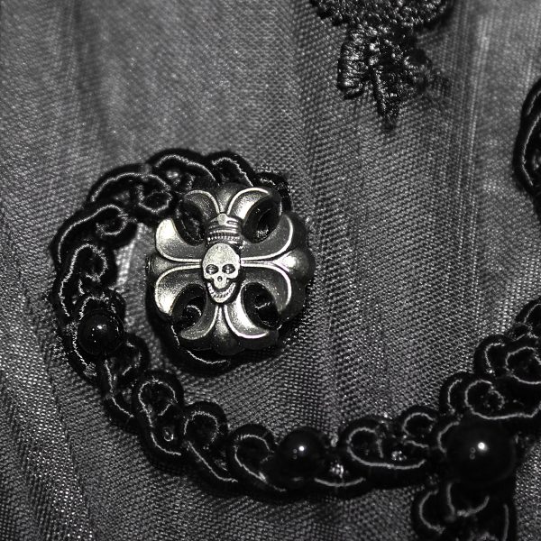 DEVIL FASHION Éventail ‘Drocku’ Noir Avec Plumes grande marque pas cher 14