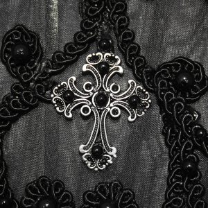 DEVIL FASHION Éventail ‘Drocku’ Noir Avec Plumes grande marque pas cher 45