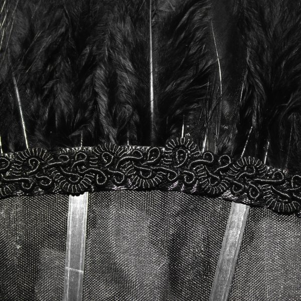 DEVIL FASHION Éventail ‘Drocku’ Noir Avec Plumes grande marque pas cher 18