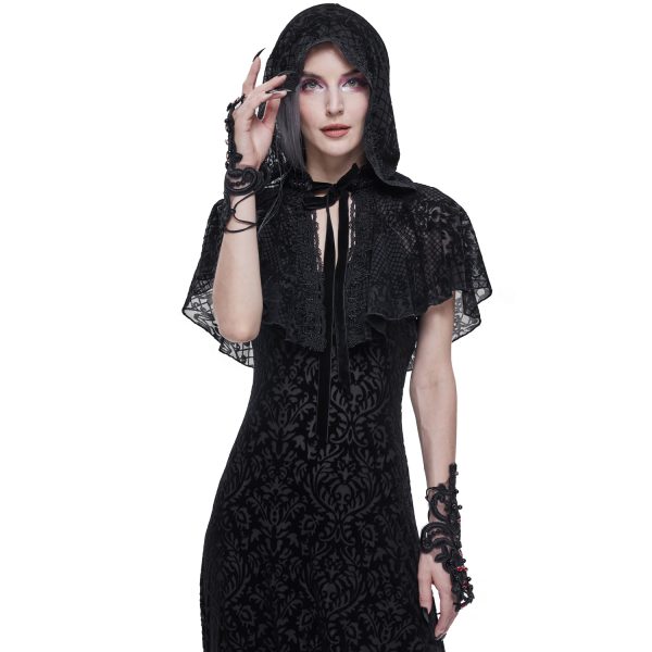 DEVIL FASHION Manchettes Gothiques ‘Flower Shaped’ Noires grande surprise 8