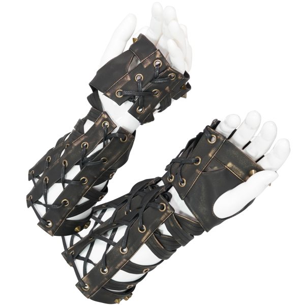pas cher en vente DEVIL FASHION Manchettes ‘Steampunk Gear’ Marrons 14