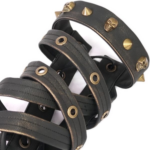 pas cher en vente DEVIL FASHION Manchettes ‘Steampunk Gear’ Marrons 16